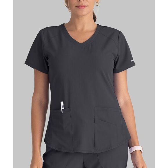 Skechers x Barco Women Sz XL Pewter Gray 3-pkt Top & Cargo Pants 2-pc Scrub Set - Picture 16 of 16